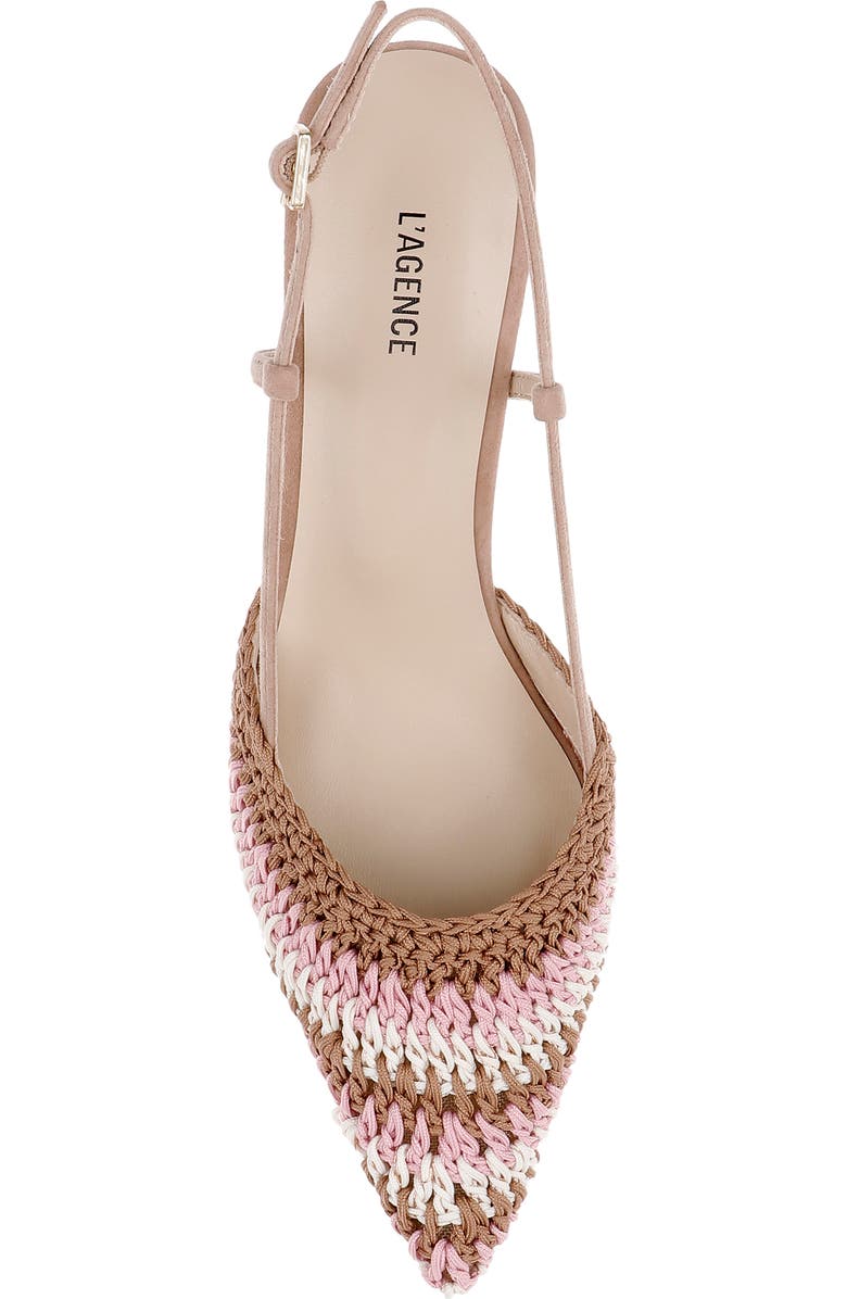 L'AGENCE Nantes Slingback Pointed Toe Pump, Alternate, color, Pink Multi