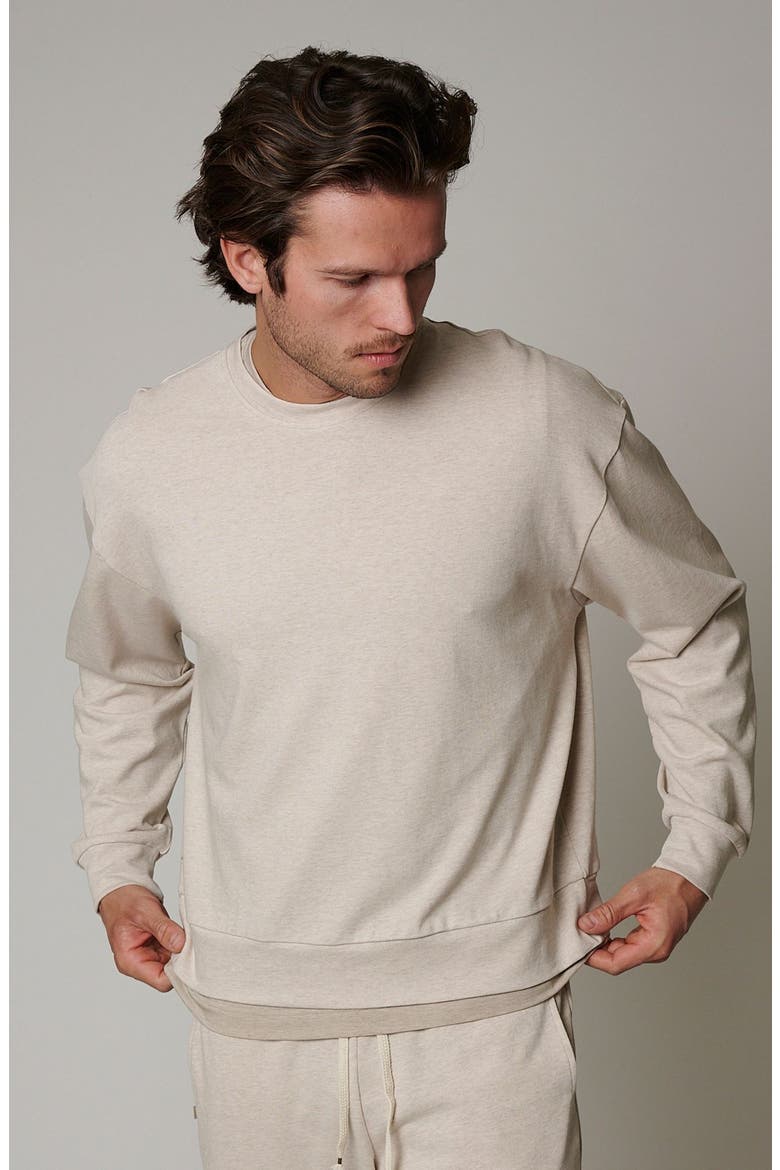 Cotton Lounge Crewneck, Alternate, color, Quartz