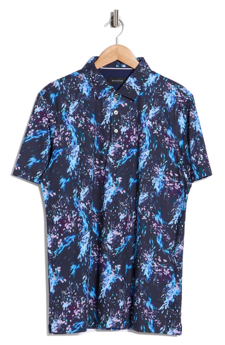 Bugatchi Mercerized Cotton Polo, Main, color, Navy