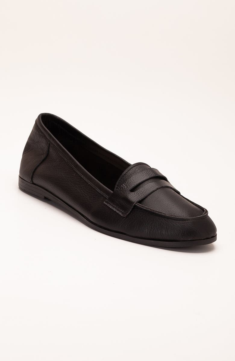 Forever & Always Shoes Dorothy Leather Loafer, Main, color, Black Leather