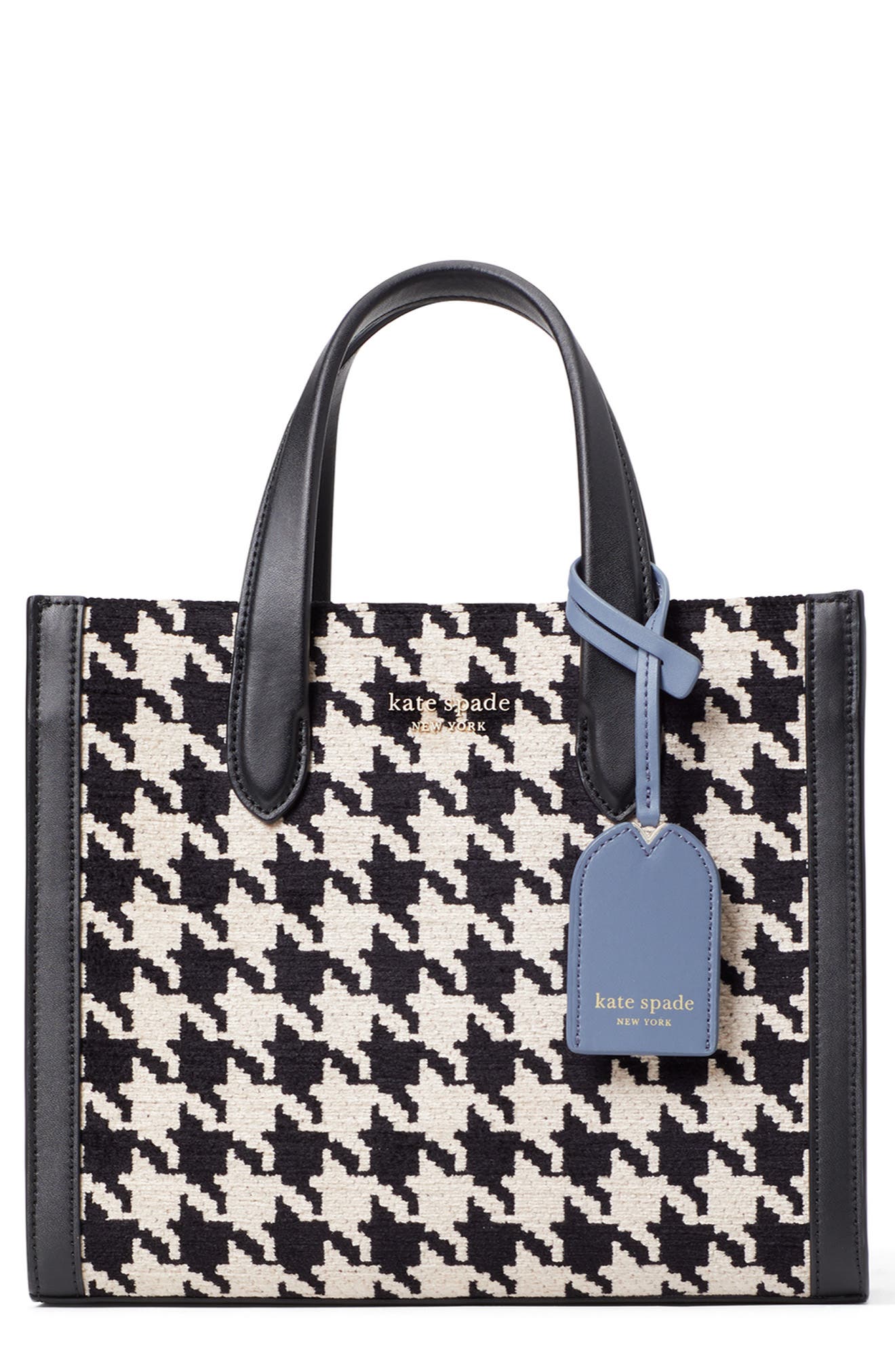 Kate Spade New York manhattan houndstooth chenille tote, Main, color, 
