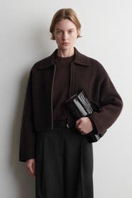 COS Cropped Knitted Merino Wool Jacket