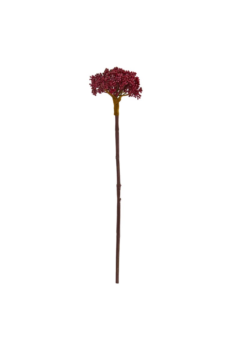22-in Succulent Sedum Artificial Plant, Main, color, Burgundy