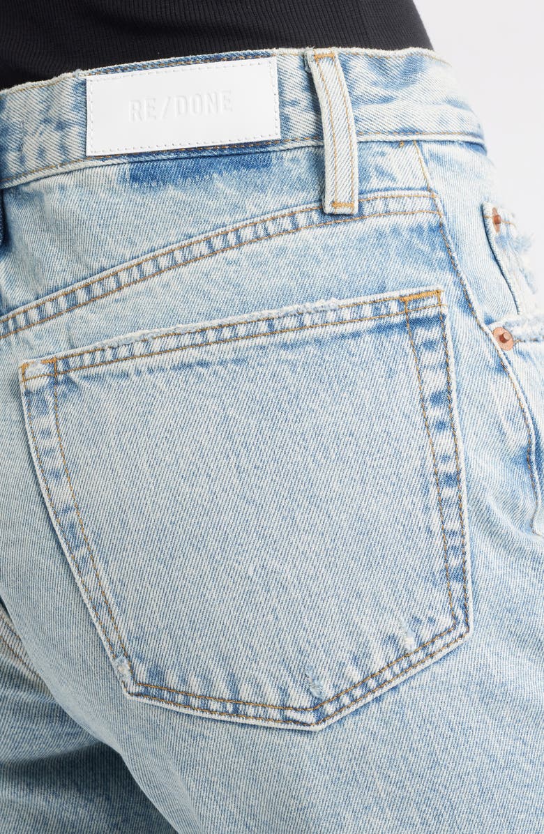 Re/Done Blondie Distressed Organic Cotton Jeans, Alternate, color, Ripped Tide