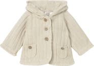 Mayoral Knit Jacket with Faux Fur