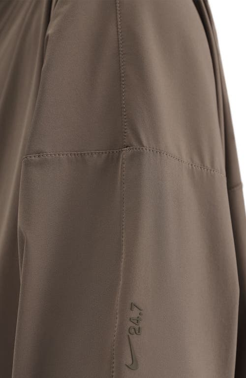 Nike Dri-fit Oversize Zip Jacket In Brown