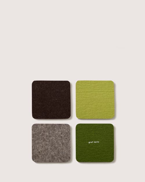 GRAF & LANTZ GRAF LANTZ BIERFILZL MERINO WOOL SQUARE COASTER MULTI 4 PACK