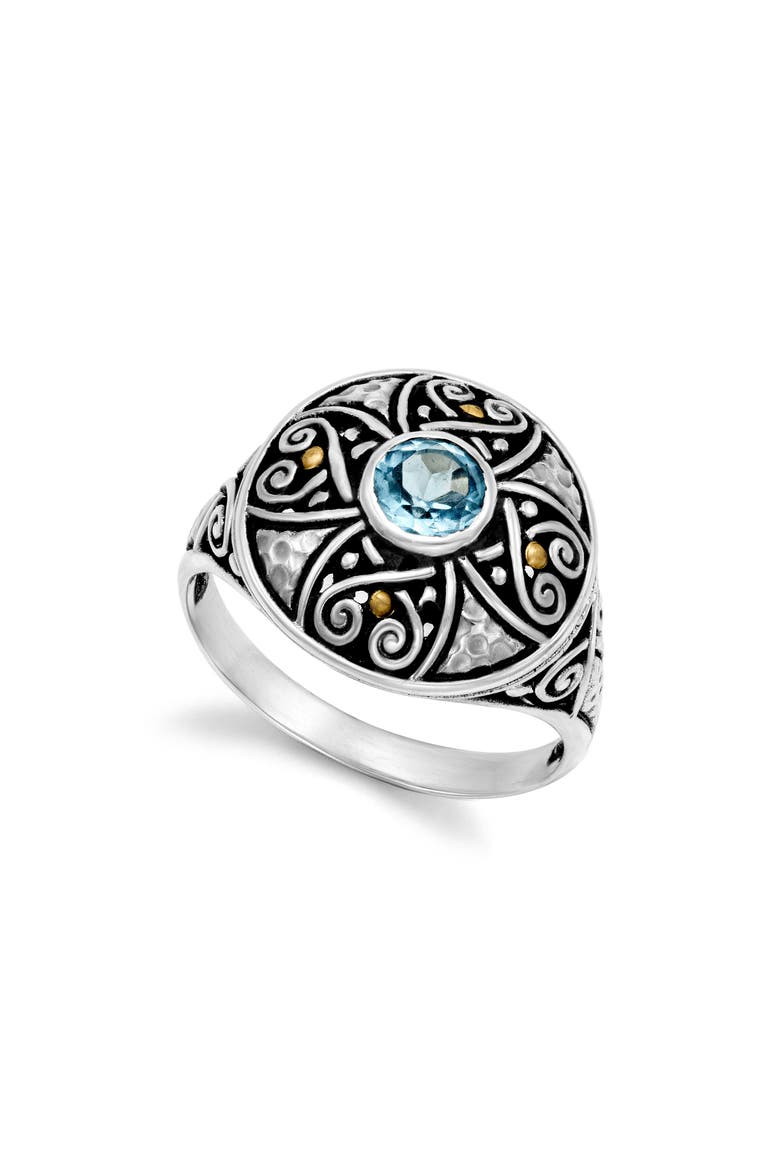 Round Blue Topaz Ring, Main, color, BLUE