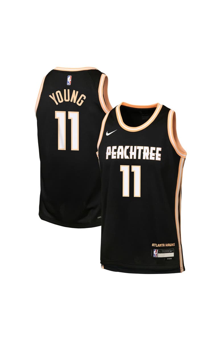 Nike Youth Nike Trae Young Black Atlanta Hawks 2025/26 City Edition Swingman Jersey, Main, color, Black