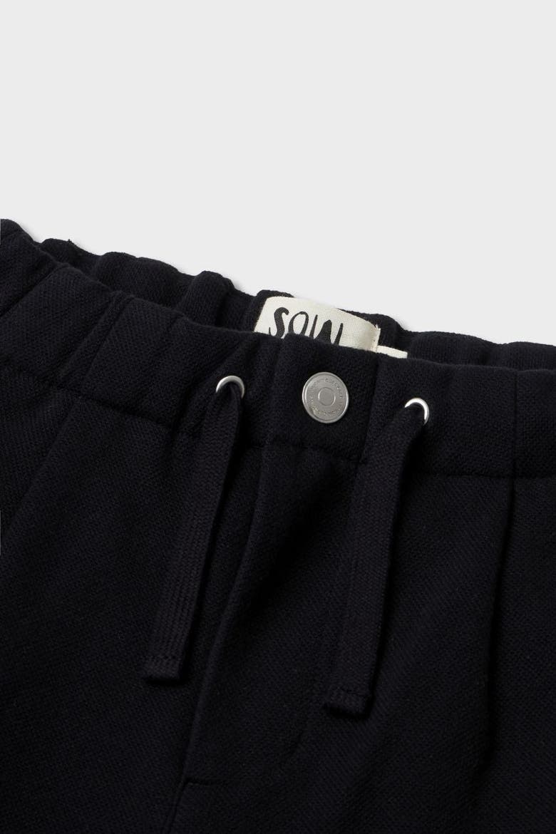 Organic Cotton Recycled Polyester Pleated Pant, Alternate, color, Black