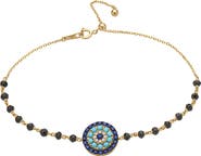 EFFY 14K Yellow Gold Diamond,Sapphire,Turquoise,Black Spinel Bracelet