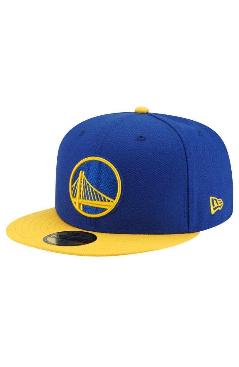 New Era Men's New Era Royal/Gold Golden State Warriors 2-Tone 59FIFTY Fitted Hat, Main, color, Royal