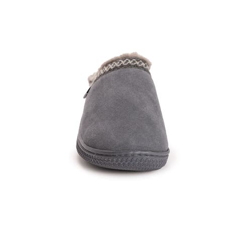 Muk Luks Jordi Genuine Suede Clog Slipper In Gray