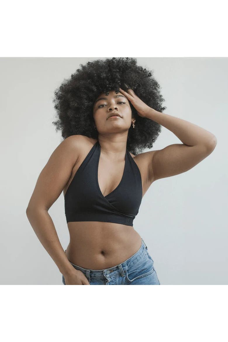 Hug Backless Halter Bralette, Alternate, color, white