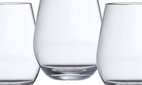 Fortessa Set Of 6 Outdoor Stemless Wine Glasses In Transparent