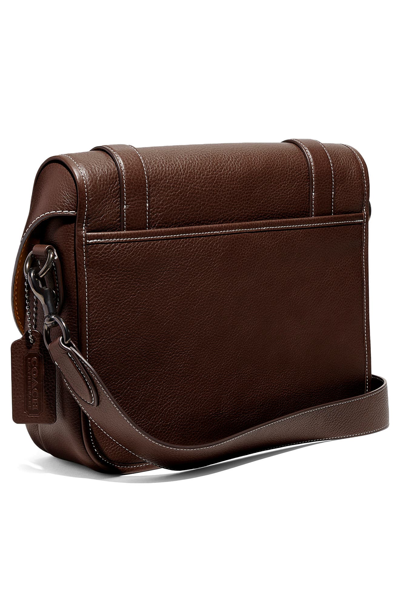 COACH Carriage Leather Messenger Bag, Alternate, color, 