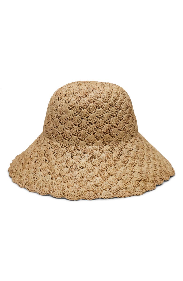 Wyeth Esme Straw Bucket Hat, Main, color, Natural