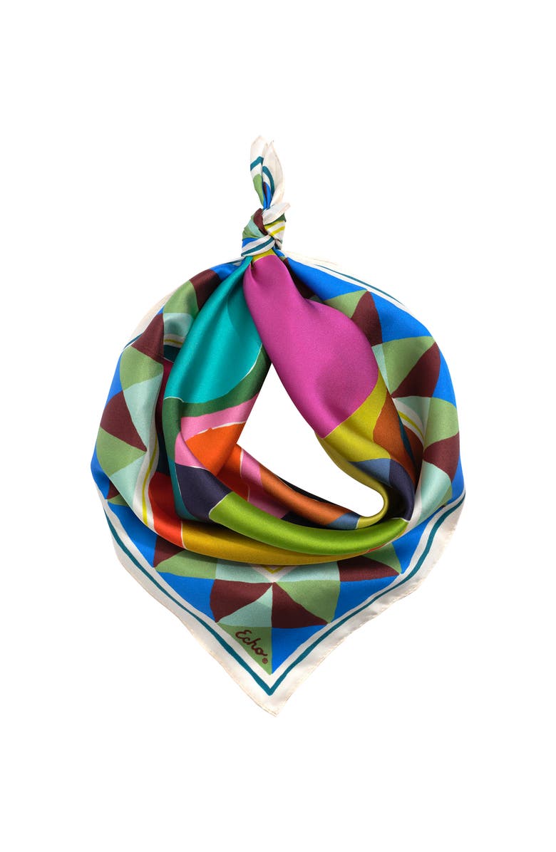 Echo Painted Dots Silk Bandana, Alternate, color, Multi