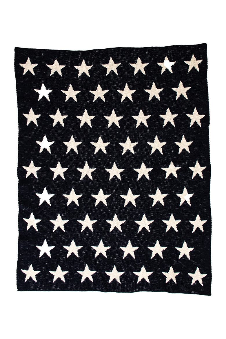 Starry Starry Night Transitional Navy Blue Knitted 32" x 40" Baby Blanket, Alternate, color, NAVY BLUE