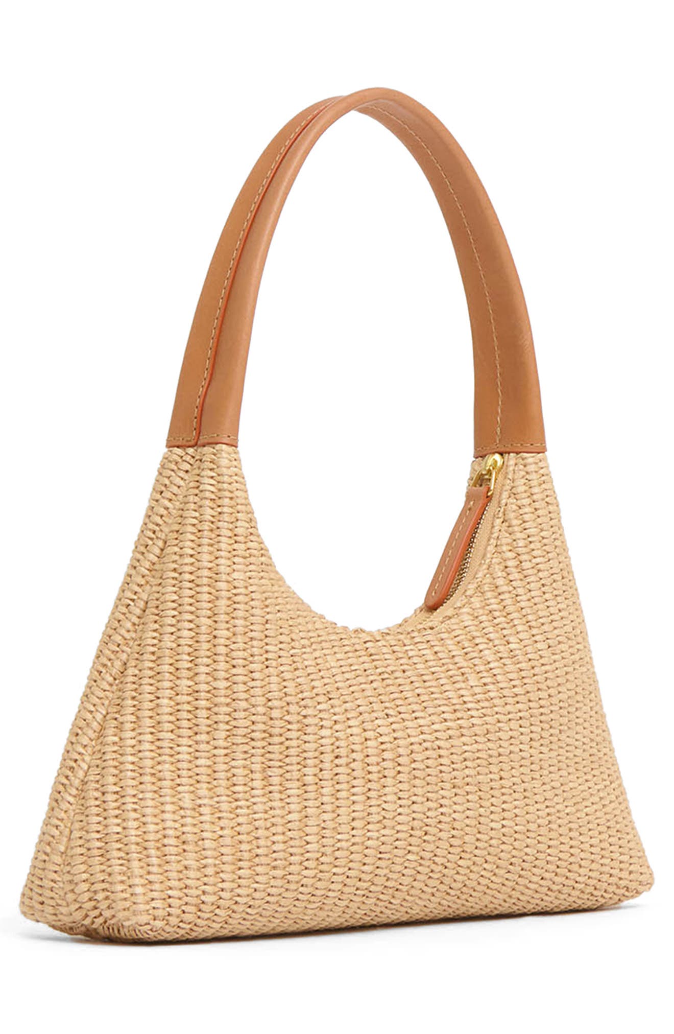 Mansur Gavriel Mini Candy Woven Raffia Hobo Bag, Alternate, color, Natural