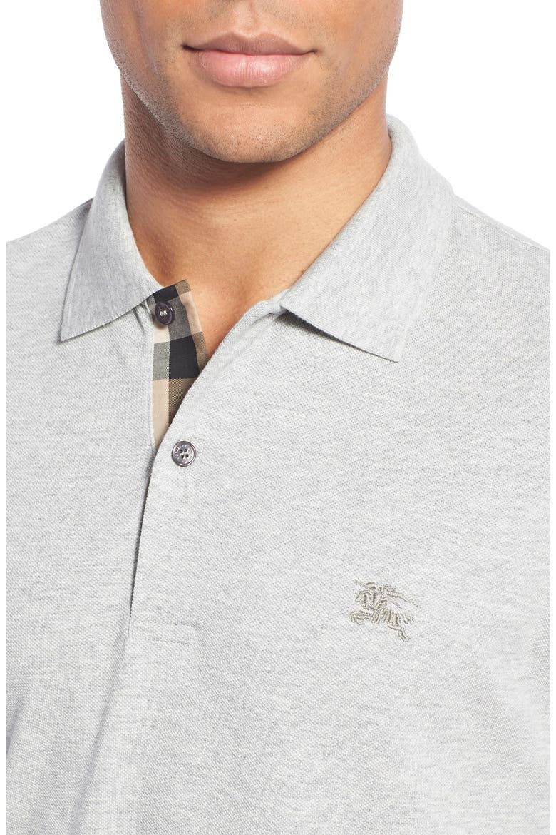 Piqué Polo, Alternate, color, PALE GREY MELANGE