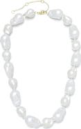 Adornia Chunky Faux Pearl Necklace