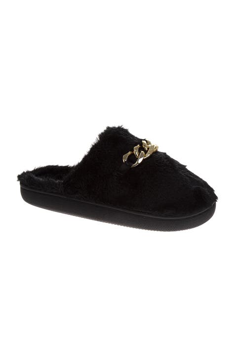 Badgley Mischka Womens Chain Link Slippers