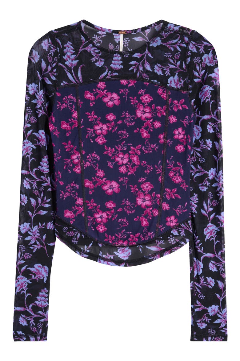 Betty's Garden Mesh Top, Alternate, color, MIDNIGHT  COMBO