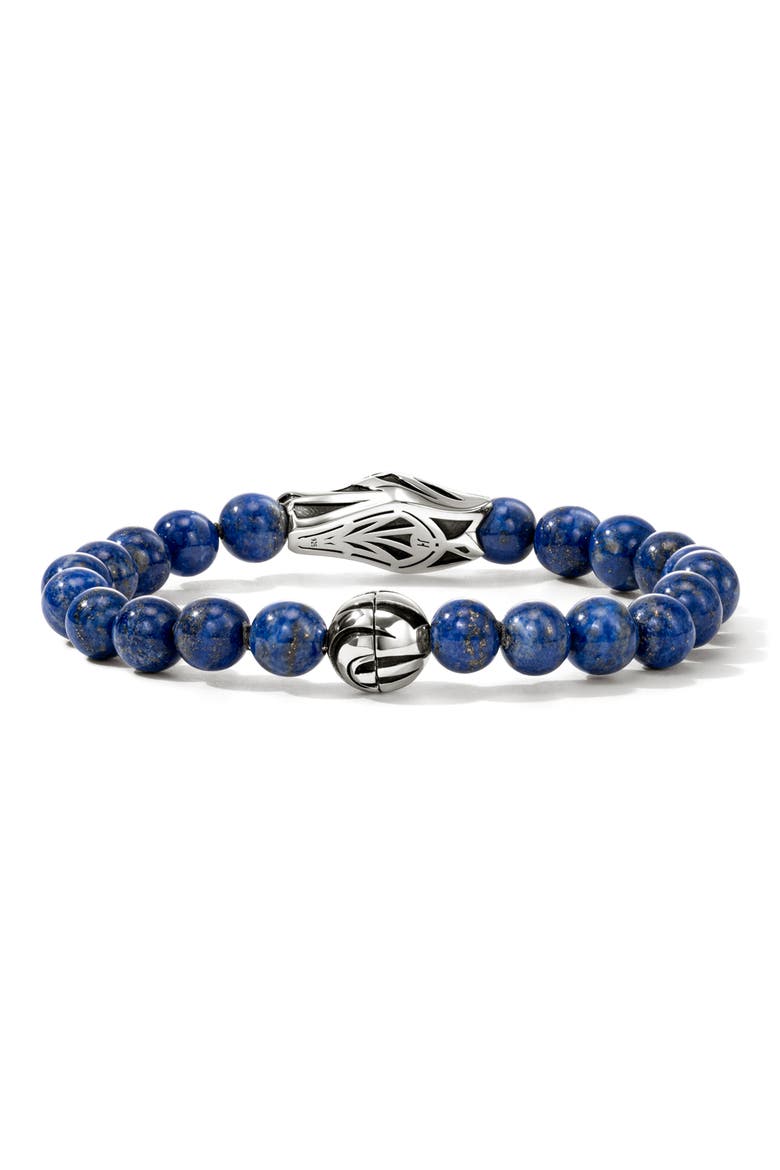 Men's Naga Beaded Bracelet, Alternate, color, SILVER