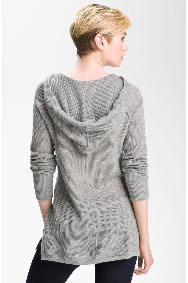 Cotton & Cashmere Thermal Hoodie, Alternate, color, MEDIUM GREY