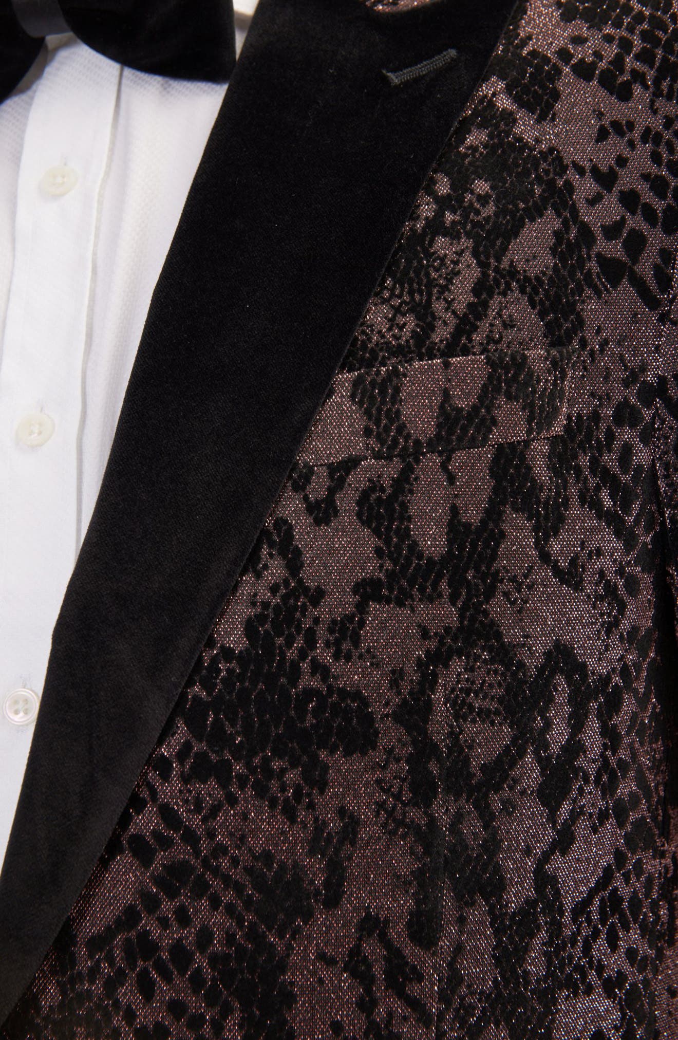 RON TOMSON Metallic Velvet Flocking Tuxedo Jacket (Men) | Nordstromrack