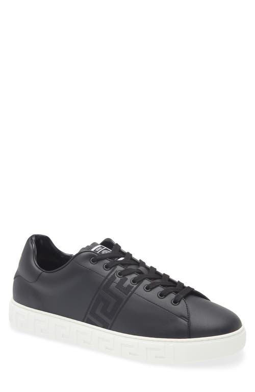 Versace Greek Sneaker In Black Black