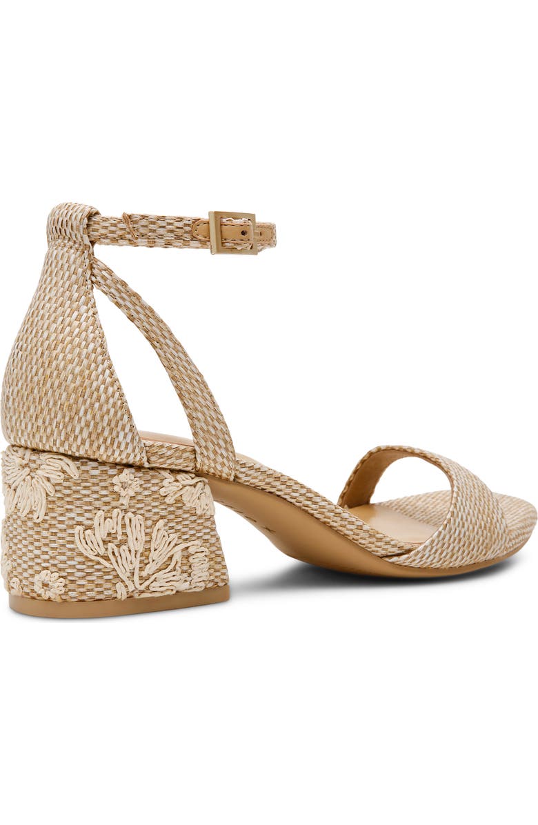 Anne Klein Mia Ankle Strap Sandal, Alternate, color, Natural Multi