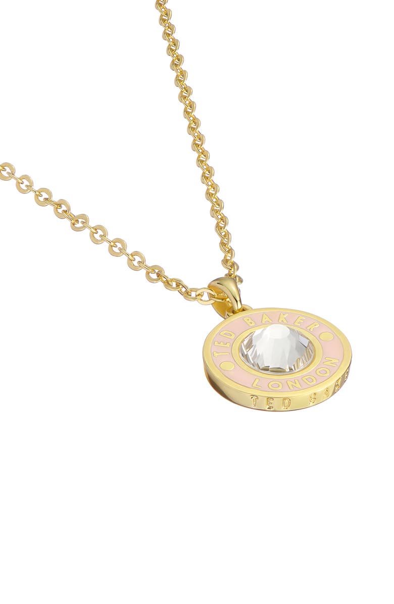 Ted Baker Cherlie Crystal Button Pendant Necklace, Alternate, color, 
