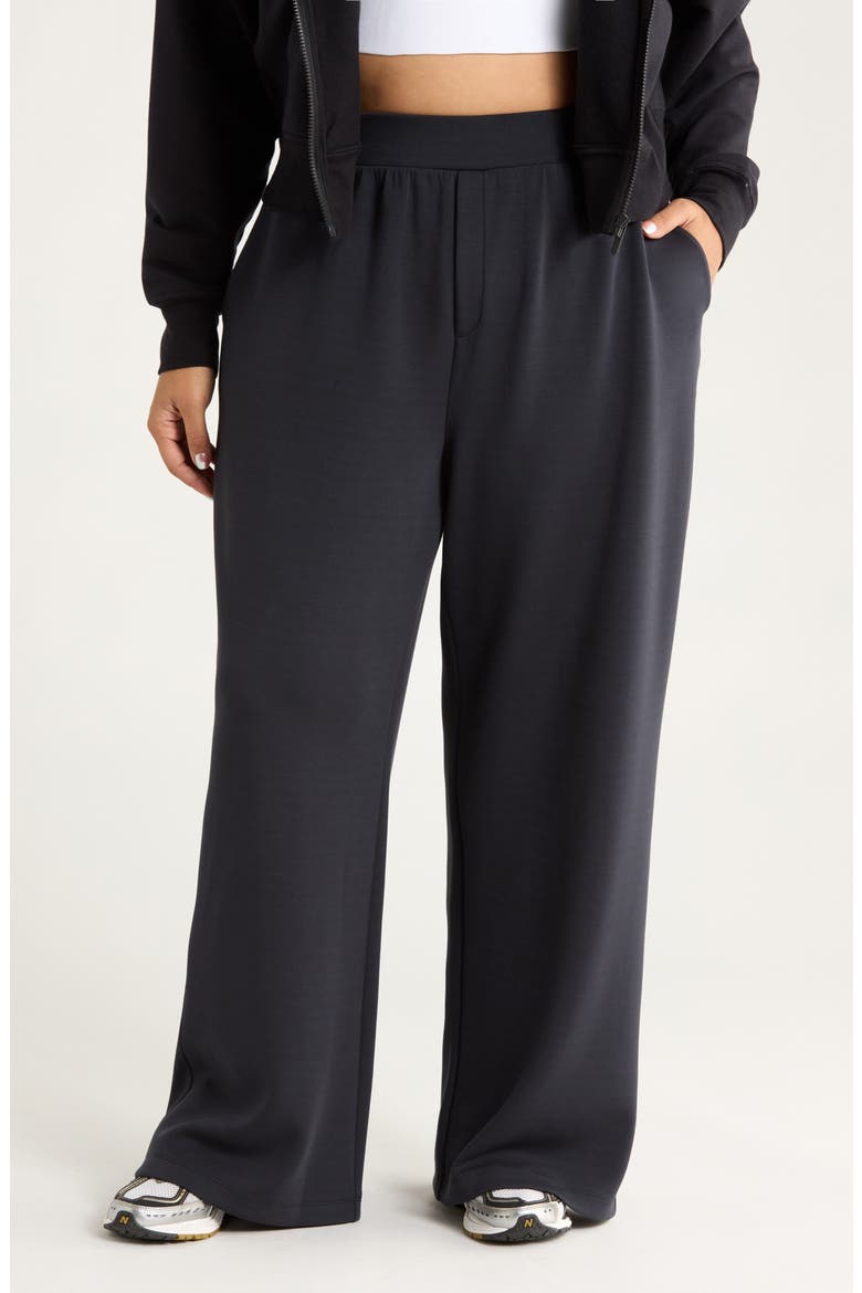 Ultrasoft Knit Straight Leg Pants, Main, color, BLACK