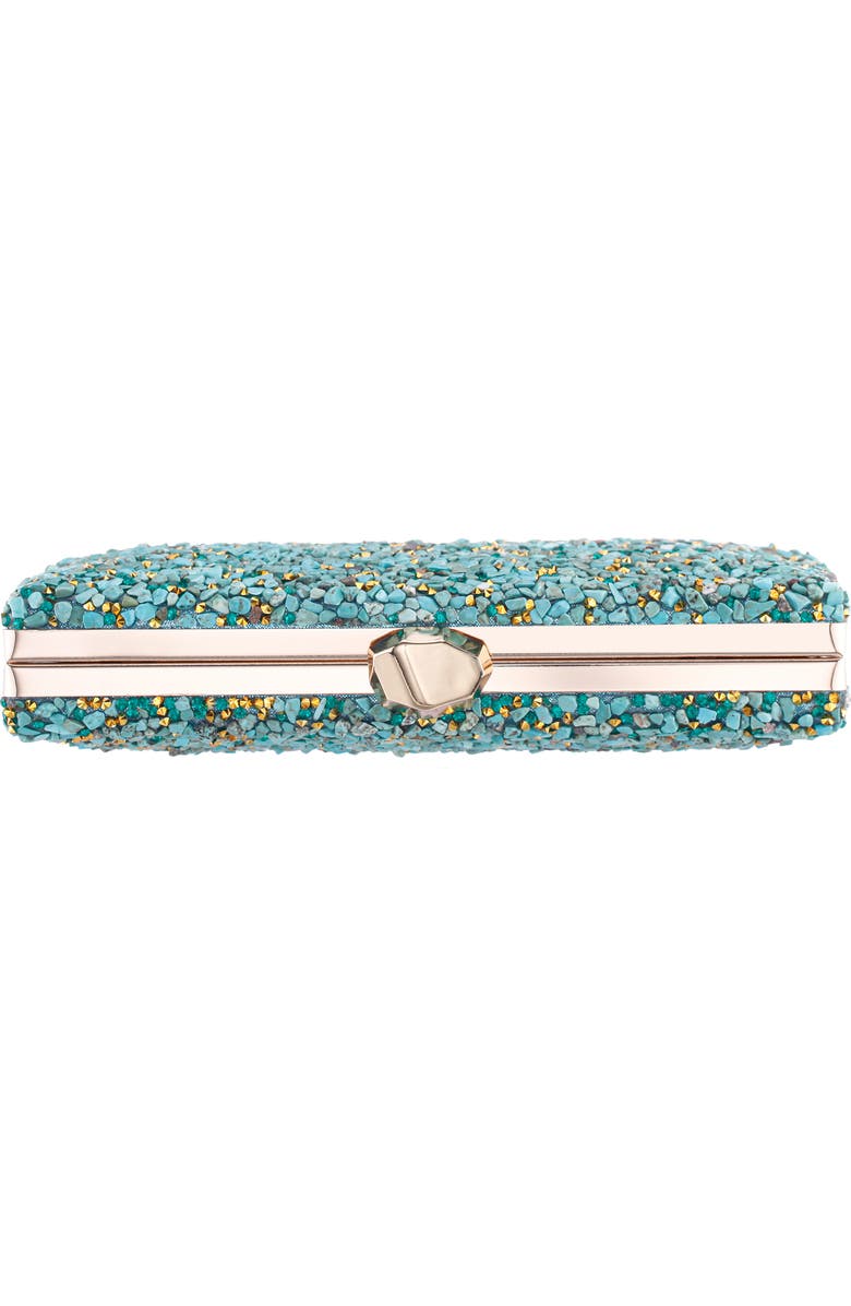 Nina Embellished Clutch, Alternate, color, Turquoise