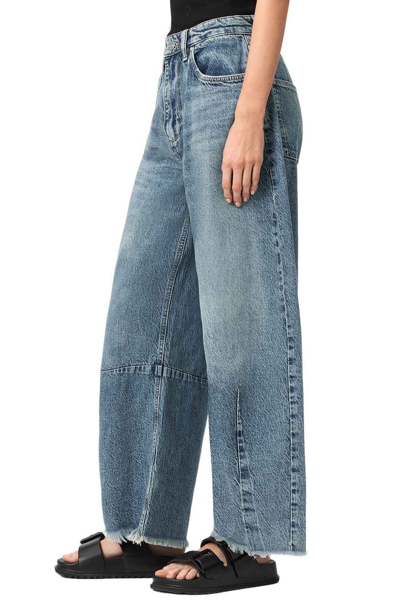AllSaints Payton Barrel Leg Jeans, Alternate, color, Vintage Indigo