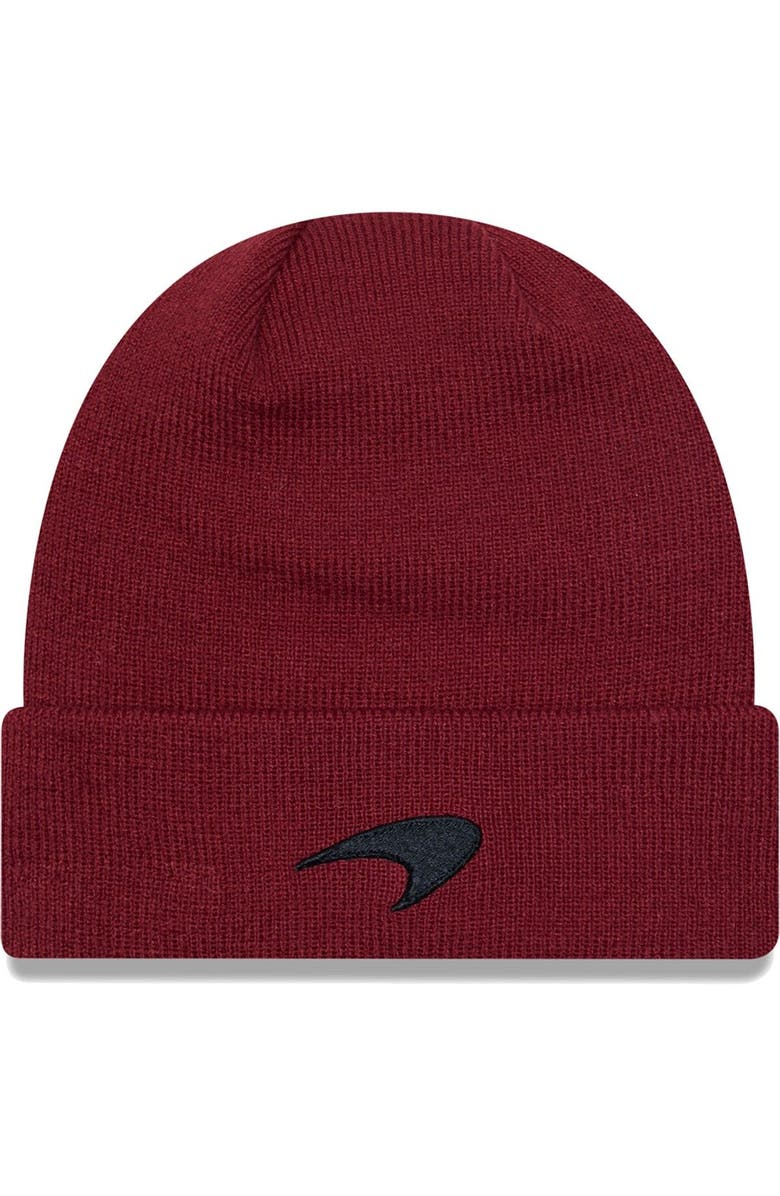New Era Men's New Era Garnet McLaren F1 Team Seasonal Cuffed Knit Hat, Main, color, 