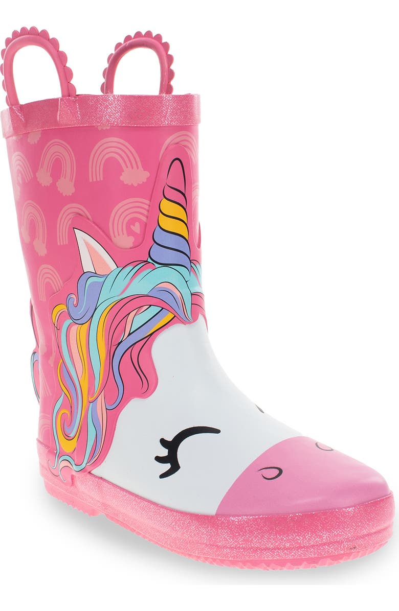 Western Chief Kids' Unicorn Rain Boot, Main, color,