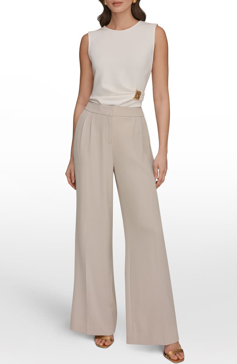Donna Karan New York High Waist Wide Leg Pants, Alternate, color, Turin