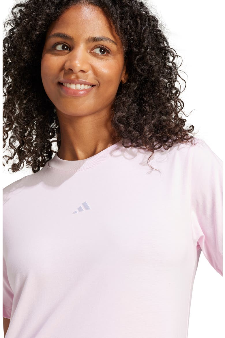 Essentials Small Logo Cotton T-Shirt, Alternate, color, CLEAR PINK/ WHITE