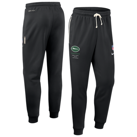 Men's Nike Black New York Jets Sideline Standard Issue Touchback Kick Dri-FIT Taper Pants
