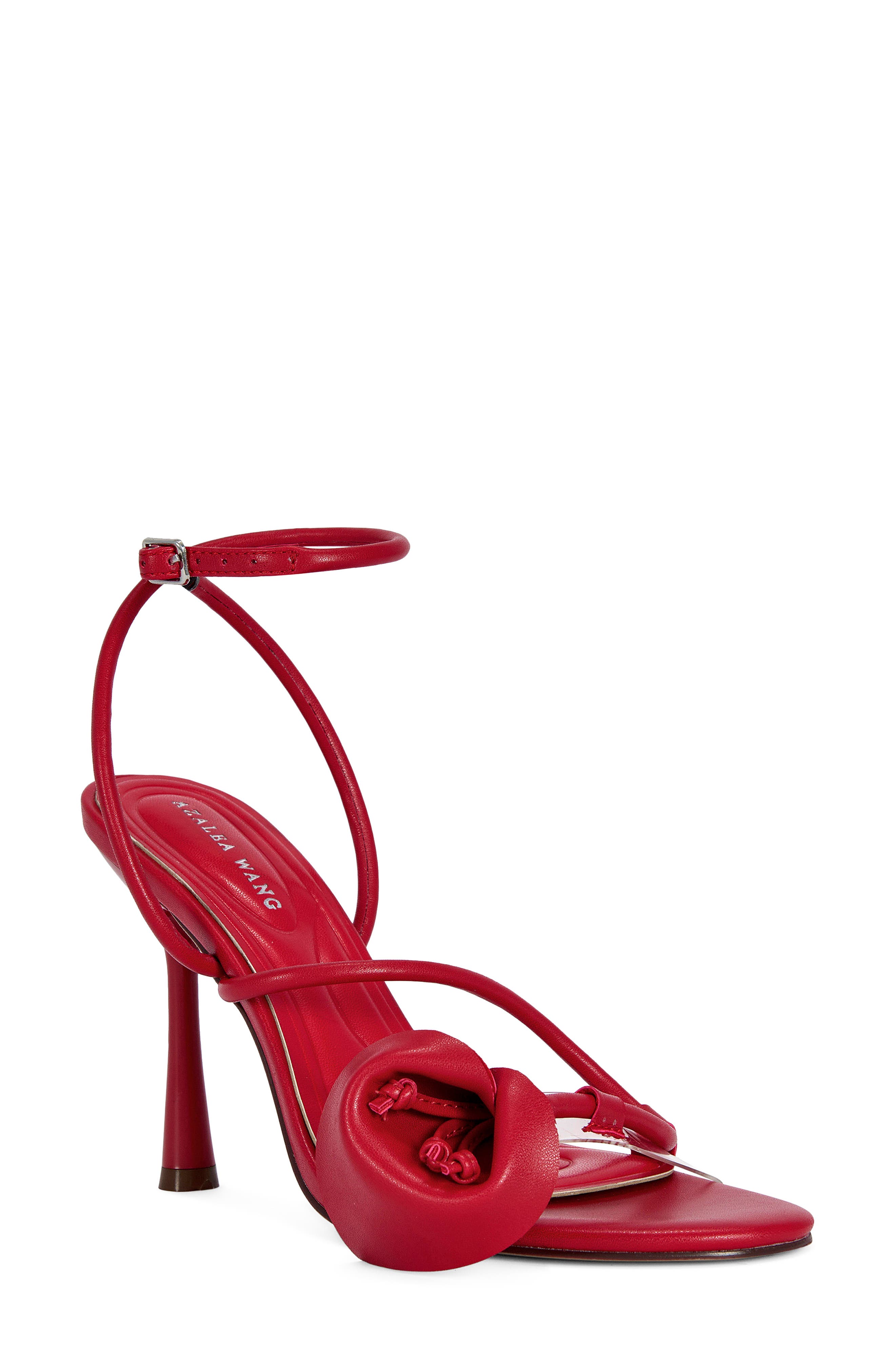 AZALEA WANG Nilou Ankle Strap Sandal, Main, color, Red