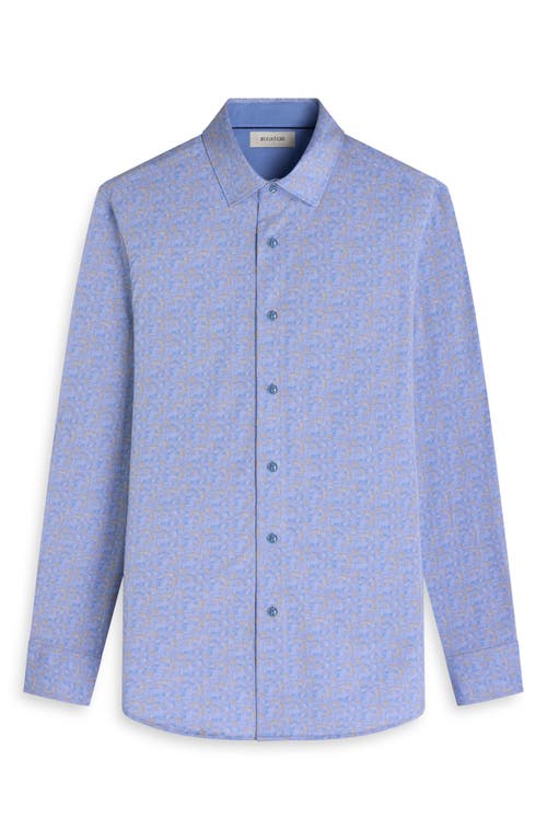 Bugatchi Jimmy Ooohcotton® Abstract Print Button-up Shirt In Blue