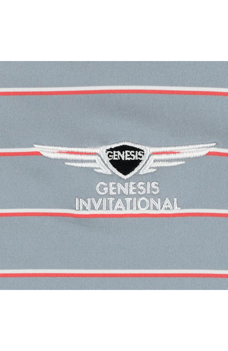 FOOTJOY Men's FootJoy Gray Genesis Invitational ProDry Classic Stripe Lisle Polo, Alternate, color, Gray