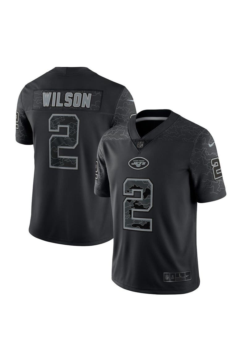 Men's Nike Zach Wilson Black New York Jets RFLCTV Limited Jersey, Main, color, Black