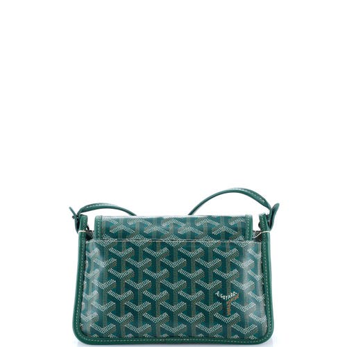 Pre-owned Goyard  Goyard Plumet Clutch Wallet Coated Canvas In Green