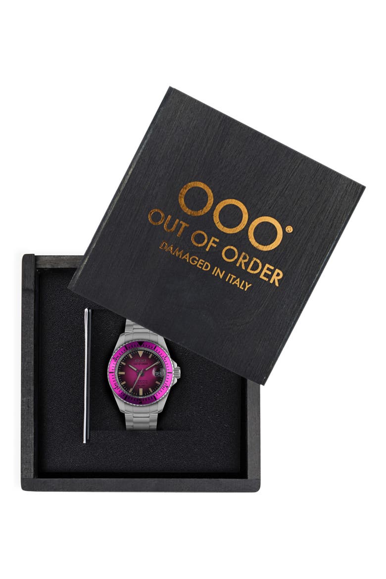 Automatico Quaranta Ultra Brushed Bracelet Automatic Watch, 40mm, Alternate, color, INDIGO