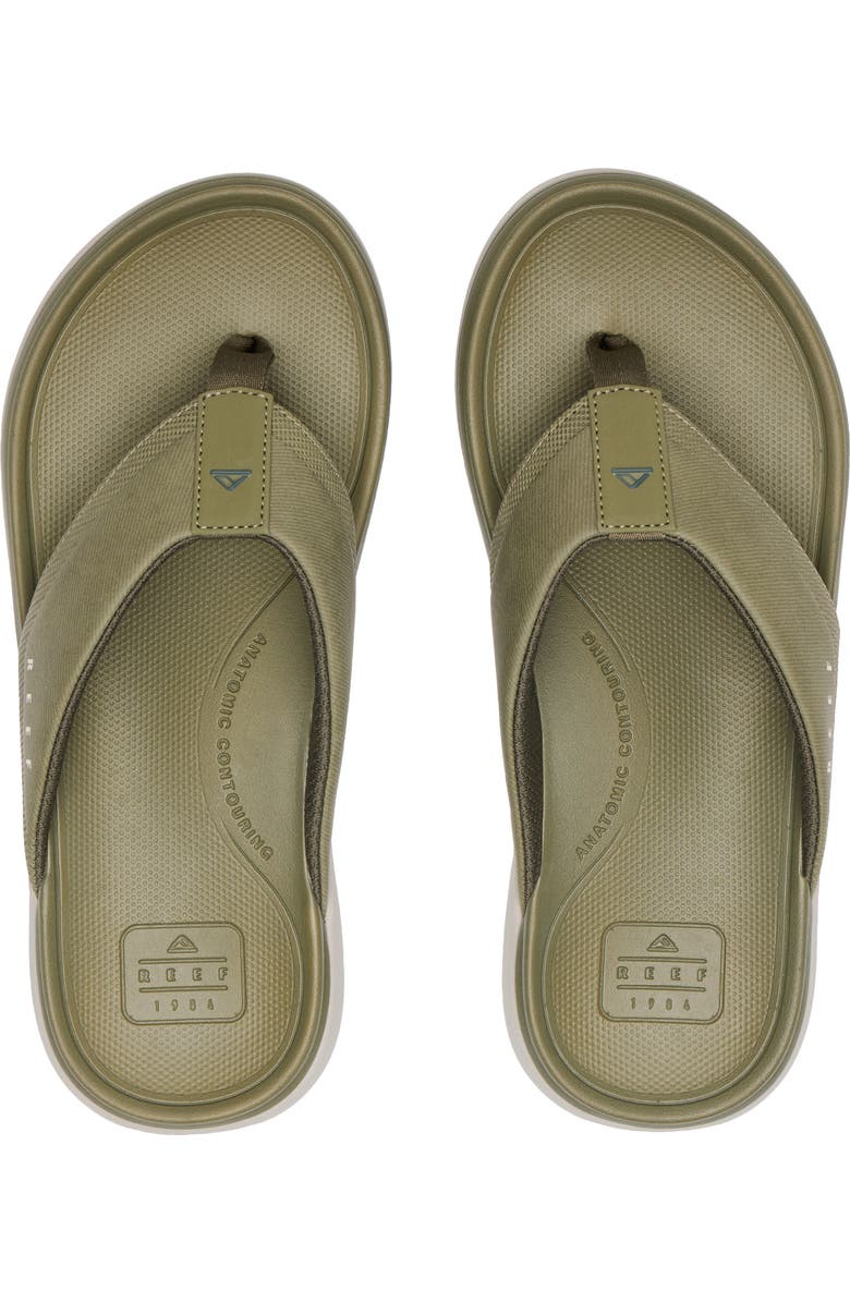 Reef Cushion Norte Water Friendly Flip Flop, Alternate, color, Olive Vintage