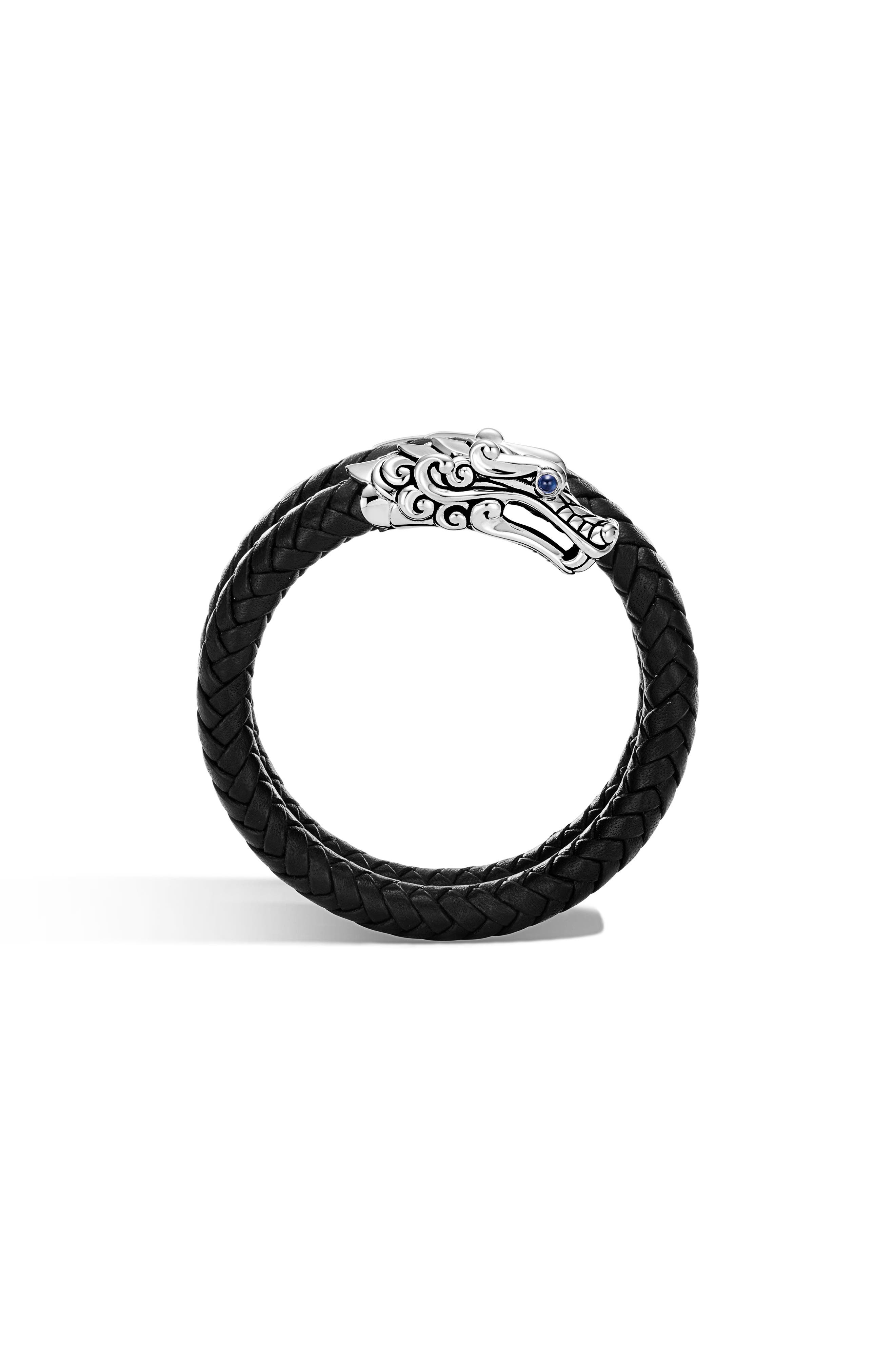 John Hardy Legends Naga Coil Leather Bracelet
